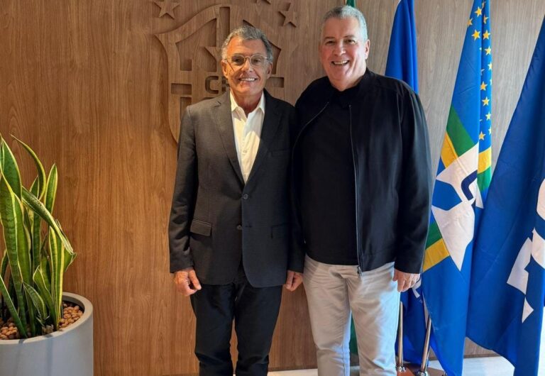 Fernando Sarney e Antônio Américo discutem fortalecimento do futebol maranhense em encontro na CBF